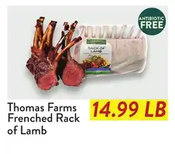Fresh Thyme Thomas Farms Frenched Rack of Lamb offer
