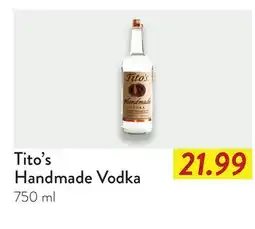 Fresh Thyme Tito's Handmade Vodka offer