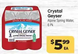 Tony’s Fresh Market Crystal Geyser Alpine Spring Water offer