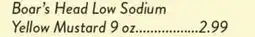 Fresh Thyme Boar's Head Low Sodium Yellow Mustard offer