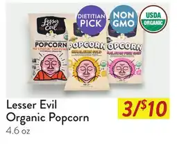 Fresh Thyme Lesser Evil Organic Popcorn offer
