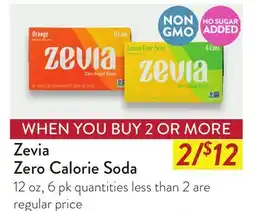 Fresh Thyme Zevia Zero Calorie Soda offer