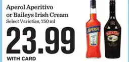 Mariano's Aperol Aperitivo or Baileys Irish Cream offer