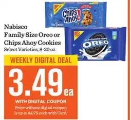 Mariano's Nabisco Family Size Oreo or Chips Ahoy Cookies offer
