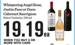 Mariano's Whispering Angel Rose, Justin Paso or Daou Cabernet Sauvignon offer