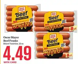 Mariano's Oscar Mayer Beef Franks offer