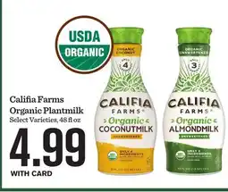 Mariano's Califia Farms Organic Plantmilk offer