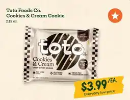 Sprouts Farmers Market Toto Foods Co. Cookies & Cream Cookie offer