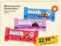 Sprouts Farmers Market Mosh Creatine Protein Bars offer