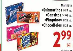 Rio Valley Market • Submarinos 9.84 oz. • Gansitos 14.08 oz. • Pinguinos 11.28 oz. • ChocoRoles 11.28 oz offer