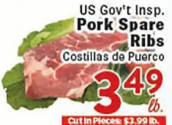 Rio Valley Market US Gov't Insp. Pork Spare Ribs offer