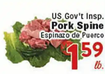 Rio Valley Market US Gov't Insp. Pork Spine offer