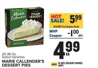 Food Lion Marie Callender's Dessert Pies offer