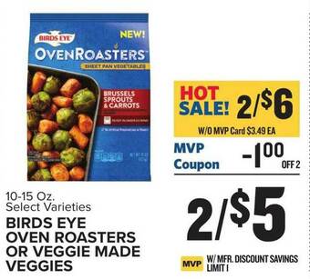 Food Lion Birds Eye Oven Roasters Or Veggie Made Veggies offer