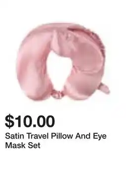 Five Below Satin Travel Pillow And Eye Mask Set offer