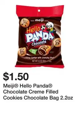 Five Below Meiji Hello Panda Chocolate Creme Filled Cookies Chocolate Bag 2.2oz offer