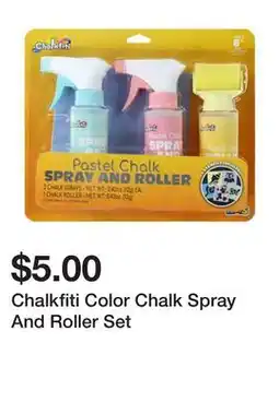Five Below Chalkfiti Color Chalk Spray And Roller Set offer