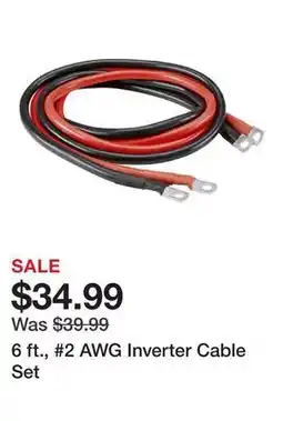 Harbor Freight Tools 6 ft., #2 AWG Inverter Cable Set offer