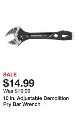 Harbor Freight Tools 10 in. Adjustable Demolition Pry Bar Wrench offer