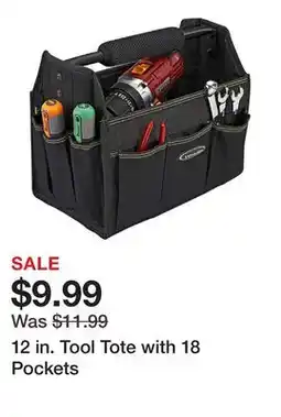 Harbor Freight Tools 12 in. Tool Tote with 18 Pockets offer