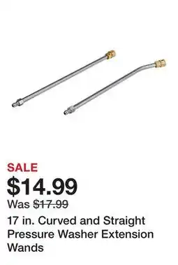 Harbor Freight Tools 17 in. Curved and Straight Pressure Washer Extension Wands offer