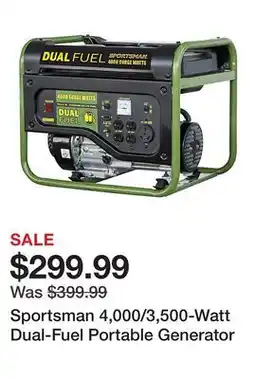 Tractor Supply Company Sportsman 4,000/3,500-Watt Dual-Fuel Portable Generator offer