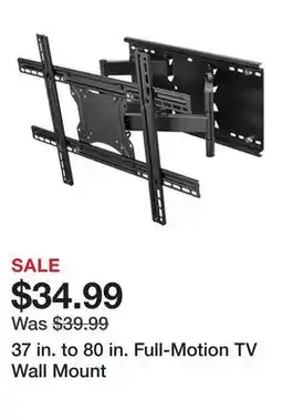 Harbor Freight Tools 37 in. to 80 in. Full-Motion TV Wall Mount offer