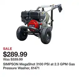 Tractor Supply Company SIMPSON MegaShot 3100 PSI at 2.3 GPM Gas Pressure Washer, 61471 offer