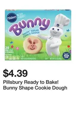 Wegmans Pillsbury Ready to Bake! Bunny Shape Cookie Dough offer
