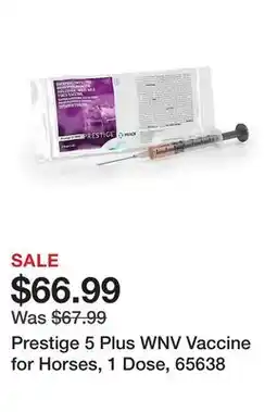 Tractor Supply Company Prestige 5 Plus WNV Vaccine for Horses, 1 Dose, 65638 offer