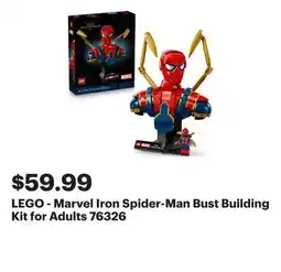 Best Buy LEGO - Marvel Iron Spider-Man Bust Building Kit for Adults 76326 offer