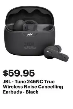 Best Buy JBL - Tune 245NC True Wireless Noise Cancelling Earbuds - Black offer