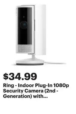 Best Buy Ring - Indoor Plug-In 1080p Security Camera (2nd - Generation) with Privacy cover - White offer