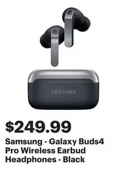Best Buy Samsung - Galaxy Buds4 Pro Wireless Earbud Headphones - Black offer