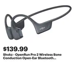 Best Buy Shokz - OpenRun Pro 2 Wireless Bone Conduction Open-Ear Bluetooth Sports Headphones - Black offer