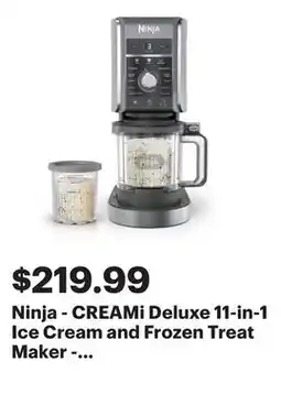 Best Buy Ninja - CREAMi Deluxe 11-in-1 Ice Cream and Frozen Treat Maker - Silver offer