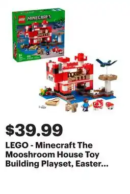 Best Buy LEGO - Minecraft The Mooshroom House Toy Building Playset, Easter Basket Gifts for Kids, 21270 offer