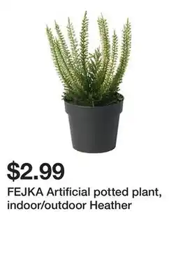 Ikea FEJKA Artificial potted plant, indoor/outdoor Heather offer