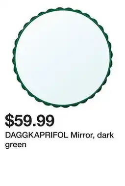 Ikea DAGGKAPRIFOL Mirror, dark green offer