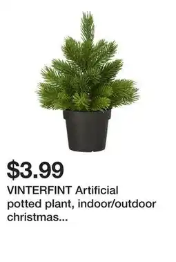 Ikea VINTERFINT Artificial potted plant, indoor/outdoor christmas tree/green offer