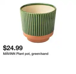 Ikea MÄVINN Plant pot, green/sand offer