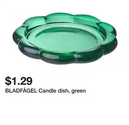 Ikea BLADFÅGEL Candle dish, green offer