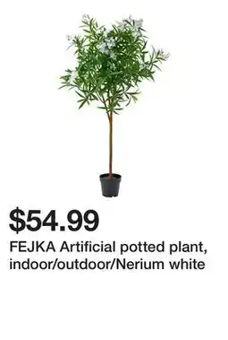 Ikea FEJKA Artificial potted plant, indoor/outdoor/Nerium white offer