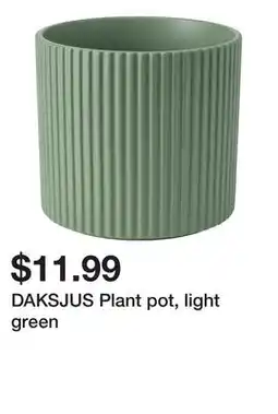 Ikea DAKSJUS Plant pot, light green offer