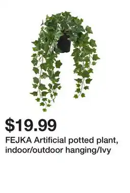 Ikea FEJKA Artificial potted plant, indoor/outdoor hanging/Ivy offer