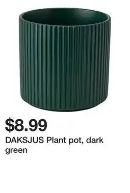 Ikea DAKSJUS Plant pot, dark green offer