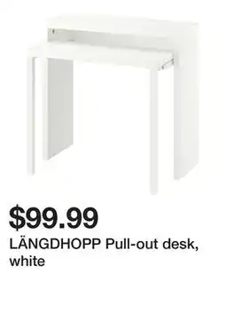 Ikea LÄNGDHOPP Pull-out desk, white offer