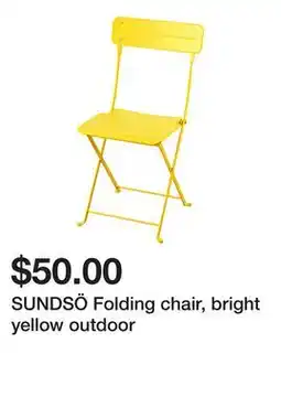 Ikea SUNDSÖ Folding chair, bright yellow outdoor offer