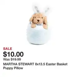 Marshalls MARTHA STEWART 8x13.5 Easter Basket Puppy Pillow offer