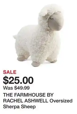 Marshalls THE FARMHOUSE BY RACHEL ASHWELL Oversized Sherpa Sheep offer